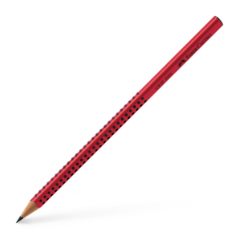 Ołówek Faber-Castell Grip 2001, B, czerwony - 2