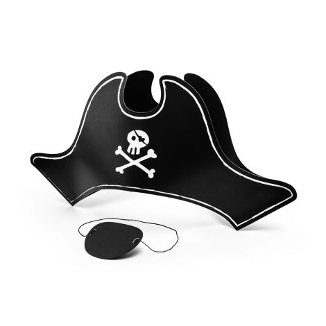 Czapka Pirata z opaską na oko, 23 x 18 cm
