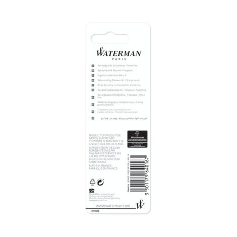 Wkład do długopisu Waterman F niebieski - 2