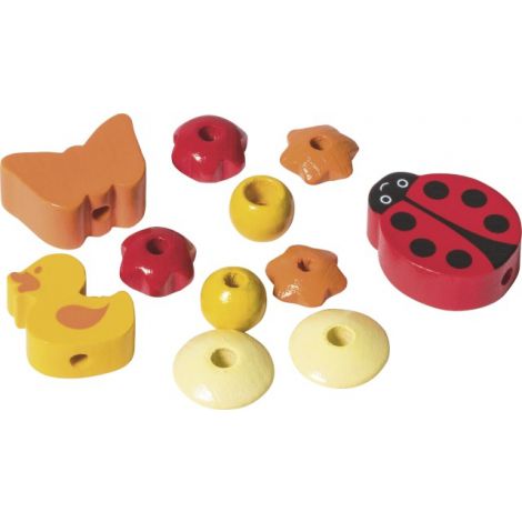 Zestaw koralików drewnianych Knorr Prandell Biedronka 11szt