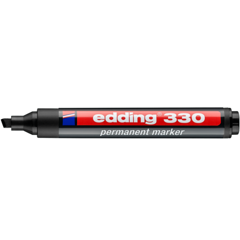 Marker permanentny Edding ścięta końcówka 1.0-5.0mm, Czarny