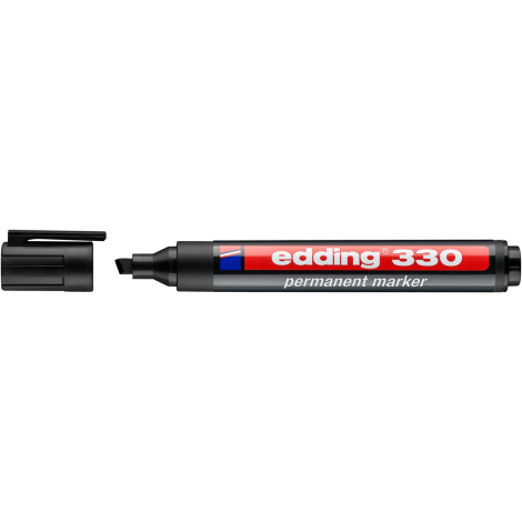 Marker permanentny Edding ścięta końcówka 1.0-5.0mm, Czarny - 2
