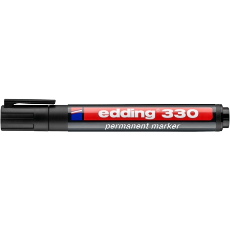 Marker permanentny Edding ścięta końcówka 1.0-5.0mm, Czarny - 3