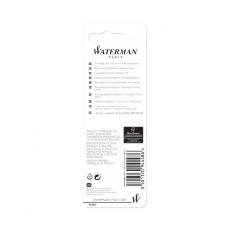 Wkład do długopisu Waterman M czarny - 2