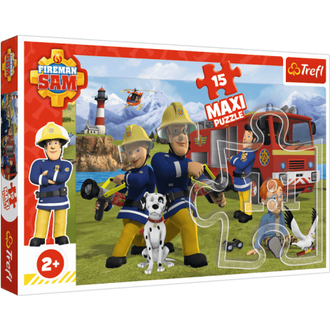 Puzzle Trefl Maxi 15el Strażak Sam: Drużyna w Akcji