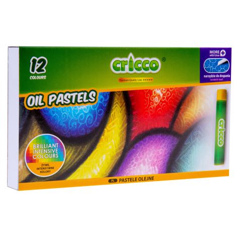 Pastele olejne Cricco, 12 kolorów