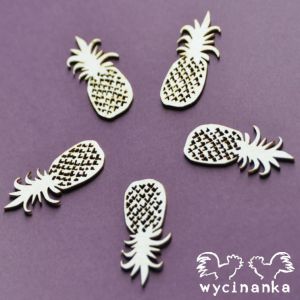 Tekturka Wycinanka Aloha! - Ananasy, 5szt