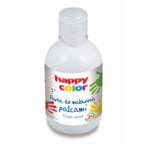 Farba do malowania palcami Happy Color 300ml, Biała