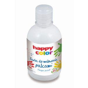 Farba do malowania palcami Happy Color 300ml, Biała