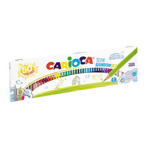 Kredki ołówkowe Carioca Tita, 50 kolorów