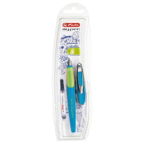 Pióro wieczne Herlitz My Pen dla leworęcznych, Niebiesko-zielone