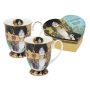 Komplet dwóch kubków w sercu Carmani 280ml - G. Klimt, Judyta - 2