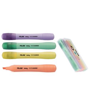 Zakreślacze Milan Sway pastelowe, 4 kolory w etui