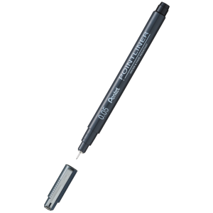 Cienkopis Pentel Pointliner kalibrowany, Czarny
