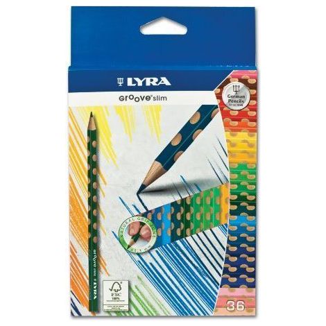 Kredki ołówkowe Lyra Groove Slim, 36 kolorów + temperówka - 2