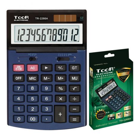 Kalkulator Toor biurowy TR-2266A, 12-pozycyjny