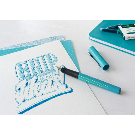 Naboje atramentowe Faber-Castell, krótkie, turkusowe, 6 sztuk - 3