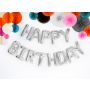 Balon foliowy Happy Birthday, 340x35cm, srebrny - 4