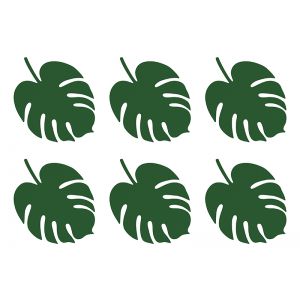 Wizytówki na stół PartyDeco, Aloha Monstera, 6szt