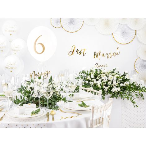 Wizytówki na stół PartyDeco Serce złote, 10x5cm, 10szt - 3