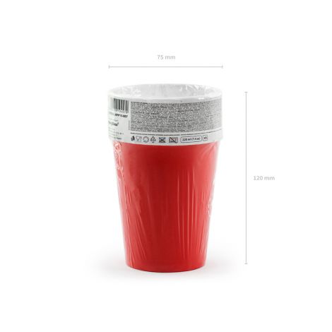 Kubeczki Piraci, czerwony, 220ml, 6 sztuk - 7