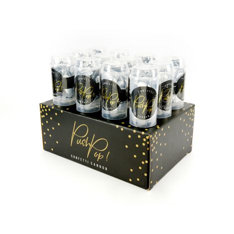 Konfetti Push Pop PartyDeco, srebrne - 3