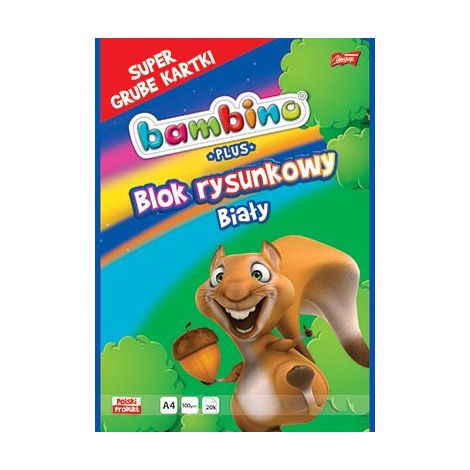 Blok rysunkowy Bambino Biały A4/20/100g