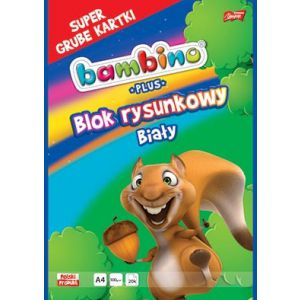 Blok rysunkowy Bambino Biały A4/20/100g