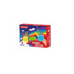 Farby do malowania palcami Herlitz, 6 kolorów x 40ml