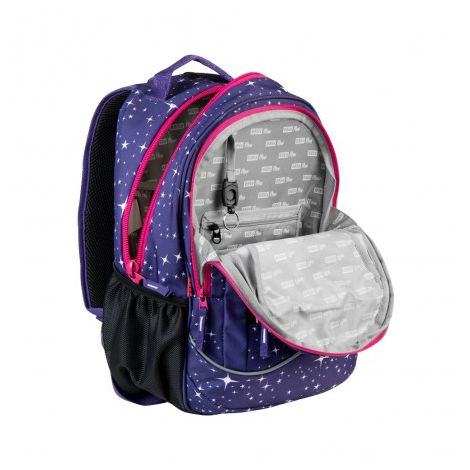 Plecak Easy Spokey Gwiazdki fioletowy - 2