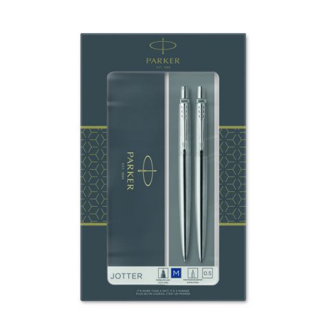 Zestaw Parker Jotter Duo CT, Długopis + Ołówek automatyczny (0,5 mm) Stainless Steel