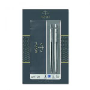 Zestaw Parker Jotter Duo CT, Długopis + Ołówek automatyczny (0,5 mm) Stainless Steel