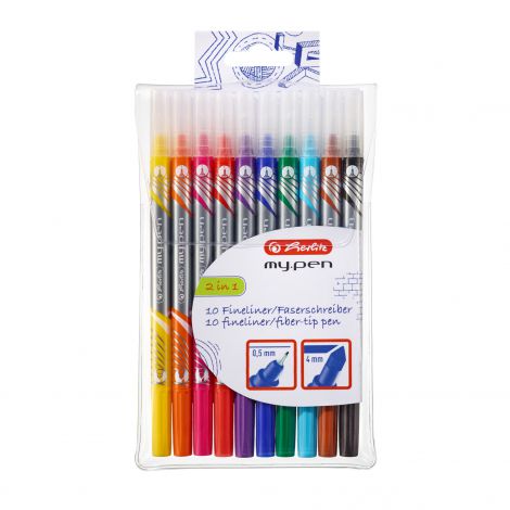 Cienkopisy z mazakiem Herlitz My Pen, 10 kolorów