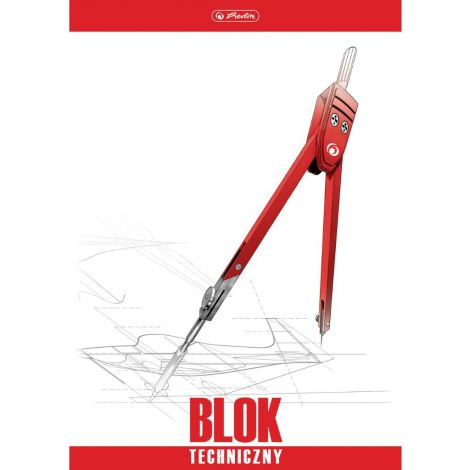 Blok techniczny Herlitz Biały A4/10/170g