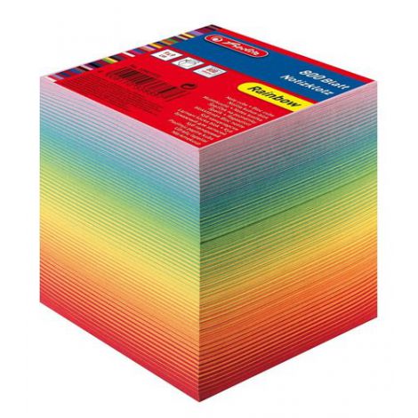 Notes kostka Herlitz Big Rainbow, 9x9x9cm, 700szt