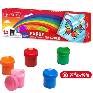 Farby do szkła/witraży Herlitz, 13 kolorów x 20ml