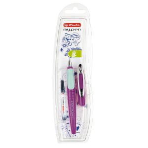 Pióro wieczne Herlitz My Pen dla leworęcznych, Fioletowo-miętowe