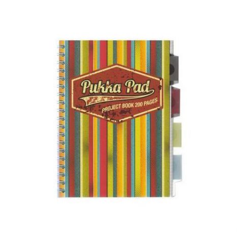 Kołozeszyt Pukka Pad Project Book Jotta Americano A4/80 kratka, żółty lub fioletowy