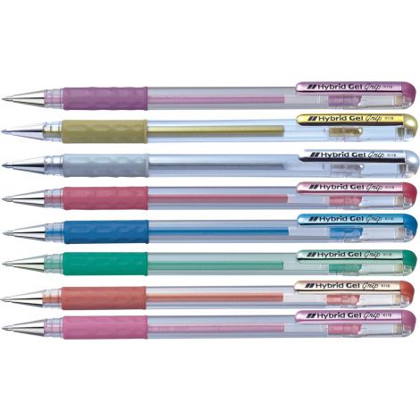 Długopis Pentel Gel Hybrid 0.8mm, srebrny