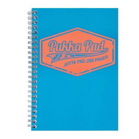 Kołozeszyt Pukka Pad Project Book Jotta Neon A5/100 kratka, niebieski neonowy