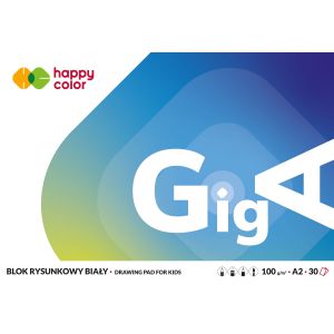 Blok rysunkowy Happy Color GigA Biały A2/30/100g
