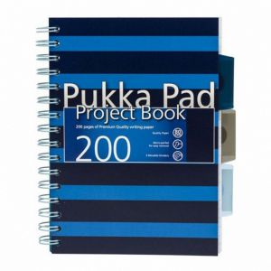 Kołozeszyt Pukka Pad Project Book Navy A5/100/80g kratka, niebieski