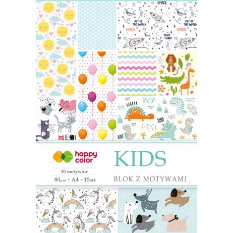 Blok z motywami Happy Color Kids A4/15/80g