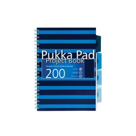 Kołozeszyt Pukka Pad Project Book Navy B5/100/80g kratka, niebieski