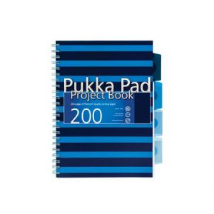 Kołozeszyt Pukka Pad Project Book Navy B5/100/80g kratka, niebieski