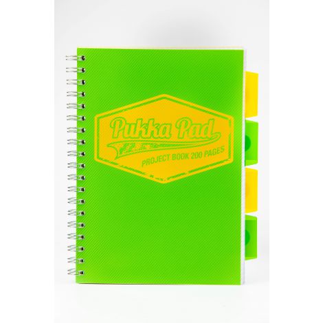 Kołozeszyt Pukka Pad Project Book Neon B5/100 kratka, zielony - 2