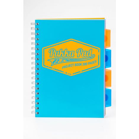 Kołozeszyt Pukka Pad Project Book Neon B5/100/80g kratka, niebieski - 2