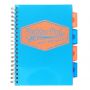 Kołozeszyt Pukka Pad Project Book Neon B5/100/80g kratka, niebieski - 2