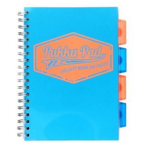 Kołozeszyt Pukka Pad Project Book Neon B5/100/80g kratka, niebieski