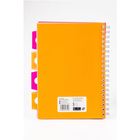 Kołozeszyt Pukka Pad Project Book Neon B5/100/80g kratka, pomarańczowy - 2